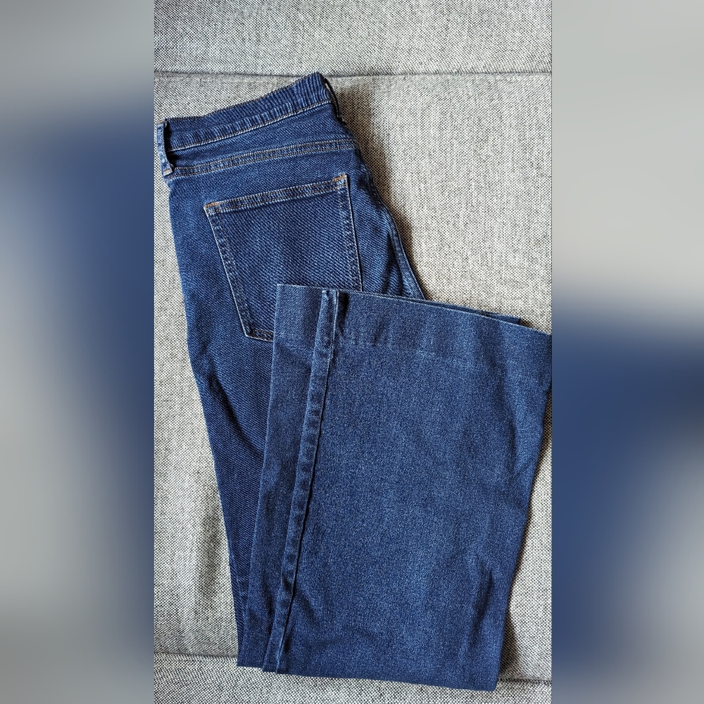 EVERLANE The Modern Flare Fit Dark Wash Jeans Size 30 Stretch Designer Comfort